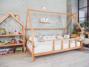 Montessori House bed with legs 7 colors | 75x38 in (Model 1)