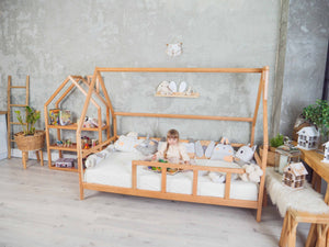 Montessori House bed with legs 7 colors | 75x38 in (Model 1)