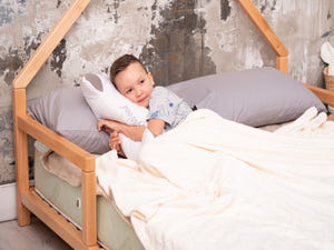 Montessori Wood Bed with legs Natural Color (Model 3)