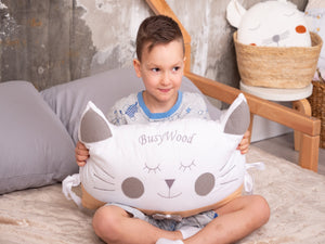 Wooden floor bed with mattress base Natural Color (Model 3)