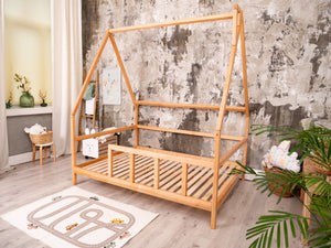 Montessori Toddler Bed with legs Natural color (Model 1)