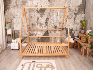 Montessori Toddler Bed with legs Natural color (Model 1)