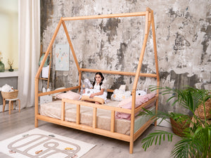 Montessori Toddler Bed with legs Natural color (Model 1)