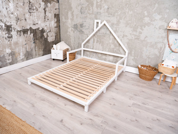 Montessori Wood Bed with legs White color (Model 3), фото 10