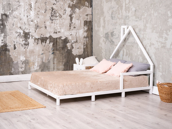 Montessori Wood Bed with legs White color (Model 3), фото 7