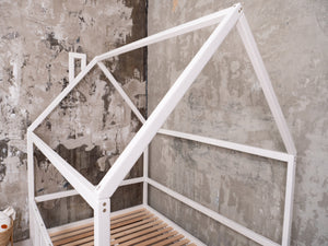 Montessori House Bed with legs White color for child (Model 2)