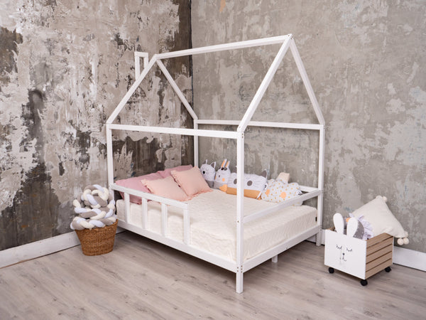 Montessori House Bed with legs White color (Model 2, фото 6