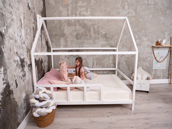 Montessori House Bed with legs White color (Model 2, фото 3