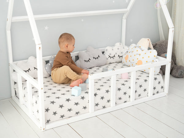 Montessori Toddler Twin Floor Bed Climbing Bed (Model 1)