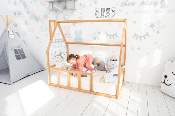 Floor bed for climbing Montessori bed (Model 1)