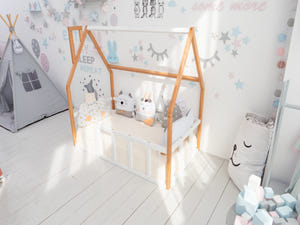 Floor Bed for Sleeping Only - Montessori Platform bed (Model 1 mini)