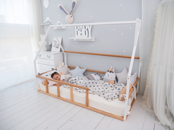 Kids Bed for Sleeping Only Wooden House Montessori (Model 1 mini)