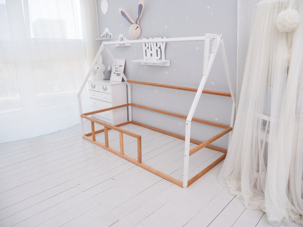 Kids Bed for Sleeping Only Wooden House Montessori (Model 1 mini)