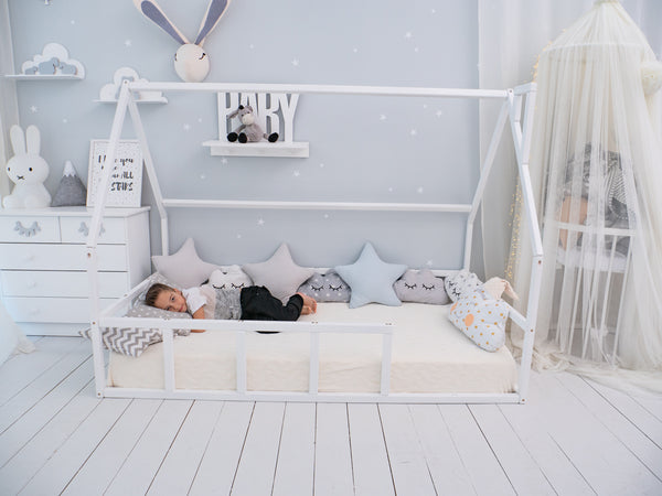 Wood House Bed for Sleeping Only Montessori Bed (Model 1 mini)