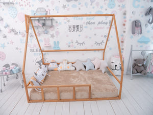 Toddler Floor Bed for Sleeping Only - Montessori Bed (Model 1 mini)