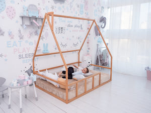 Toddler Floor Bed for Sleeping Only - Montessori Bed (Model 1 mini)