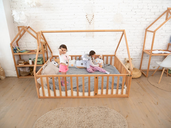 Playpen bed for Kids bedroom House type bed | 75x54 in | 7 colors (Model 6)