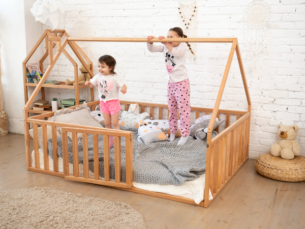 Playpen bed Toddler House bed (Model 6) – busywood.com