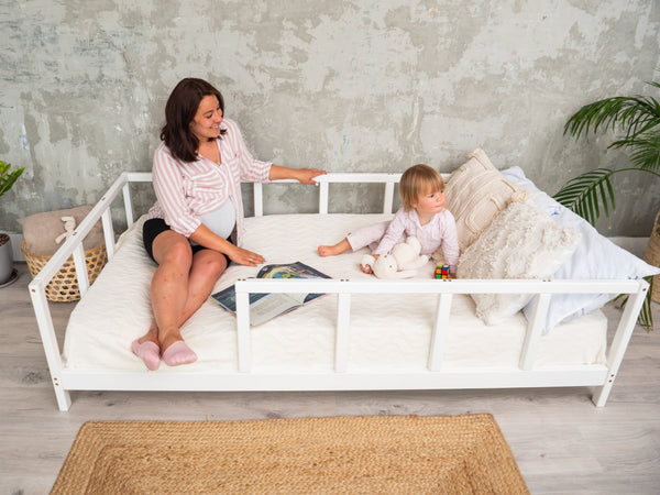 Montessori toddler bed with rails (Model 10)