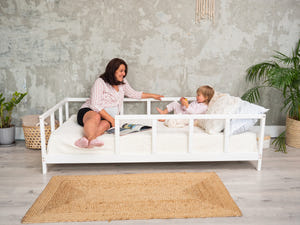 Montessori toddler bed with rails (Model 10)