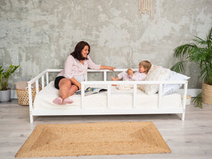 Montessori toddler bed with rails (Model 10)