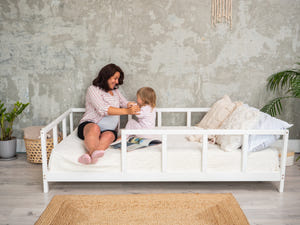 Montessori toddler bed with rails (Model 10)