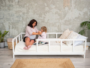 Montessori toddler bed with rails (Model 10)