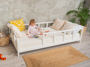 Montessori toddler bed with rails (Model 10)
