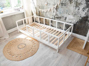 Montessori toddler bed with rails (Model 10)