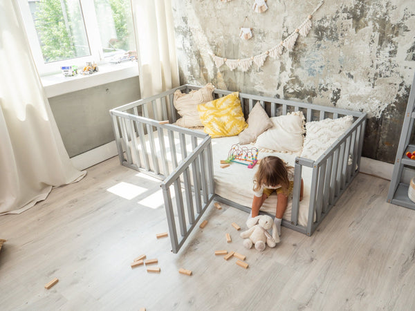 Toddler Wooden bed Play pen (Model 6.2/19), фото 1