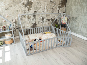 House bed for kids - Montessori bed twin(Model 6/17)