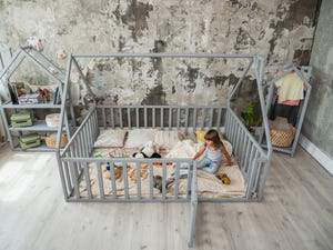 House bed for kids - Montessori bed twin(Model 6/17)