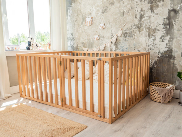 Wooden  floor bed Play pen with extended rail 31.4 in (Model 6.3/20), фото 6