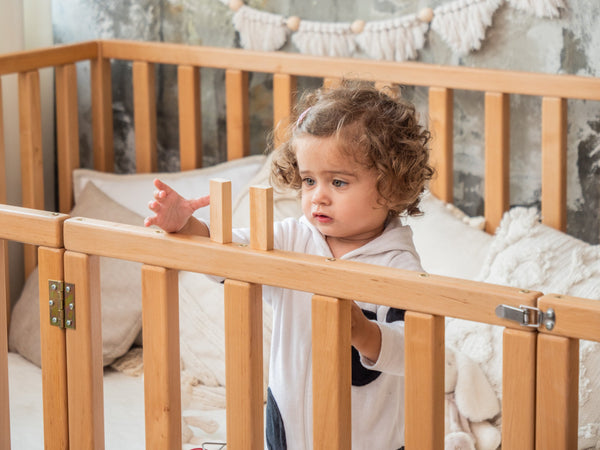 Wooden  floor bed Play pen with extended rail 31.4 in (Model 6.3/20), фото 4