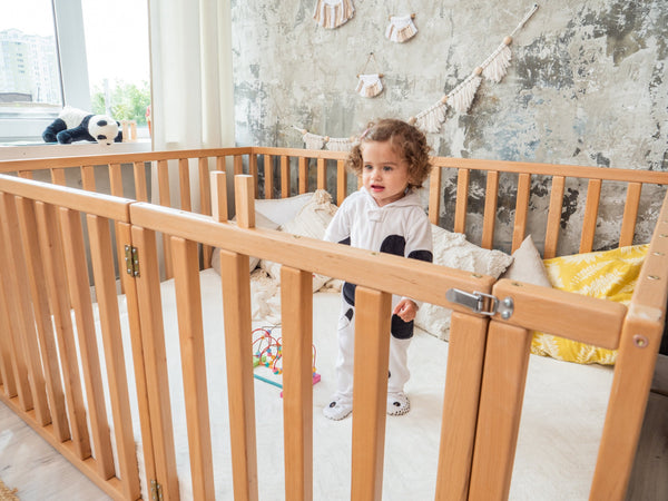 Wooden  floor bed Play pen with extended rail 31.4 in (Model 6.3/20), фото 5