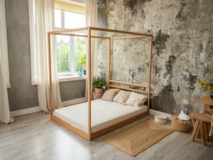 Twin Canopy Bed   – Front View