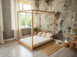 Twin Canopy Bed   – Front View