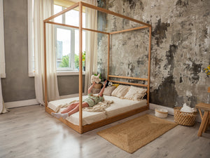 Floor bed frame Full and Queen Teen bed (Model 8)