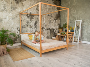 Teen bed with Legs&Slats Twin, Full and Queen size frame bed (Model 8)