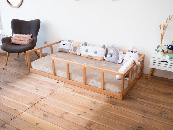 Floor bed with rails Montessori bed (Model 10), фото 9