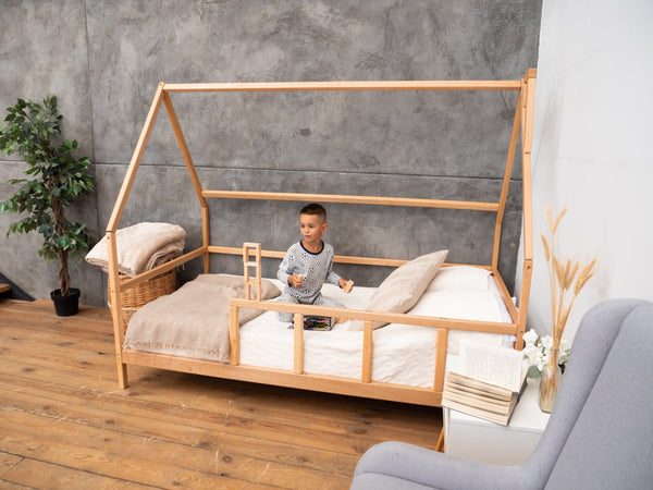 Toddler Bed for climbing Montessori with Legs&Slats (Model 1), фото 1