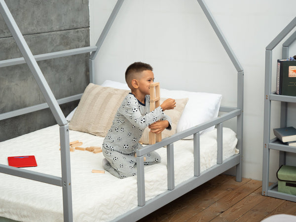 Montessori toddler bed for sleeping only Grey color | 13 sizes (Model 1 mini)