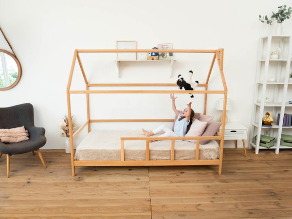 House bed for sleeping only, Rustic design, Modern kids bedroom (Model 2 mini)